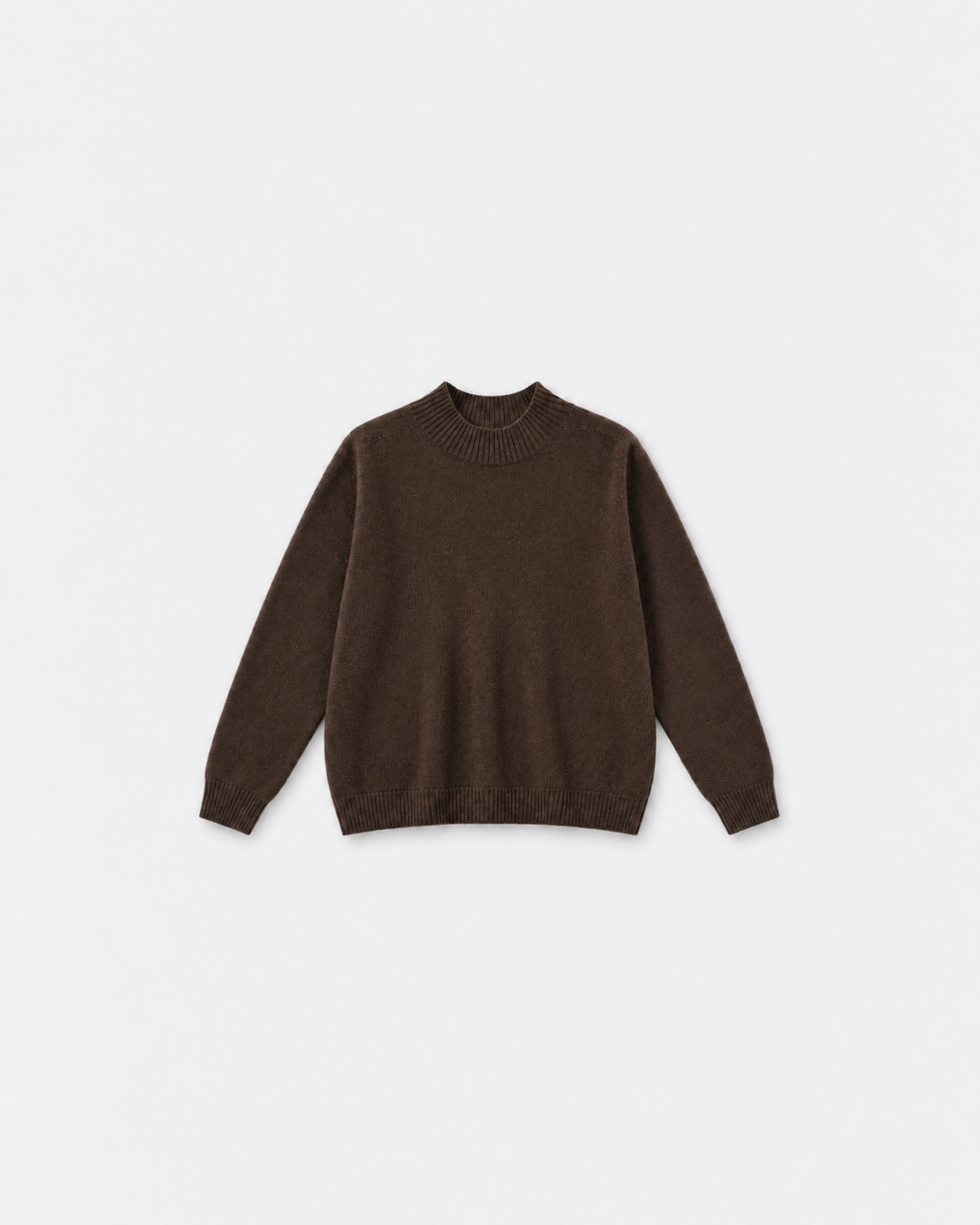 Pull Charlotte Choco moro — flat sur fond gris