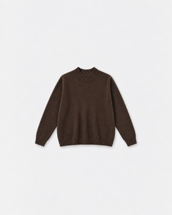 Pull Charlotte Choco moro — flat sur fond gris