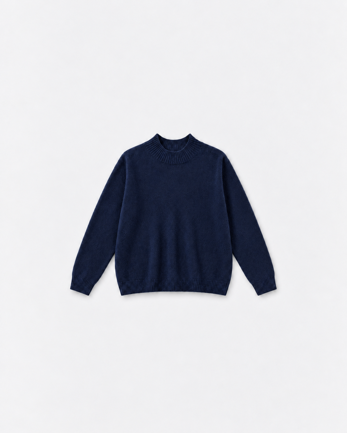 Pull Charlotte Marine notte — flat sur fond gris