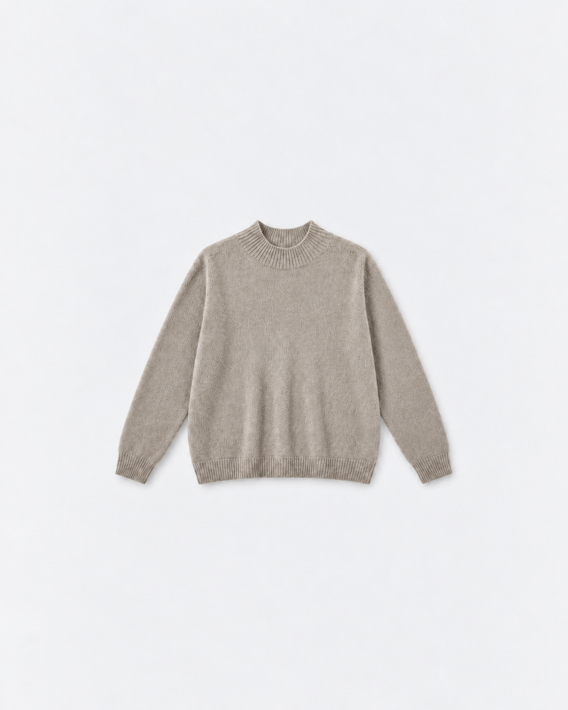 Pull Charlotte Taupe fango — flat sur fond gris