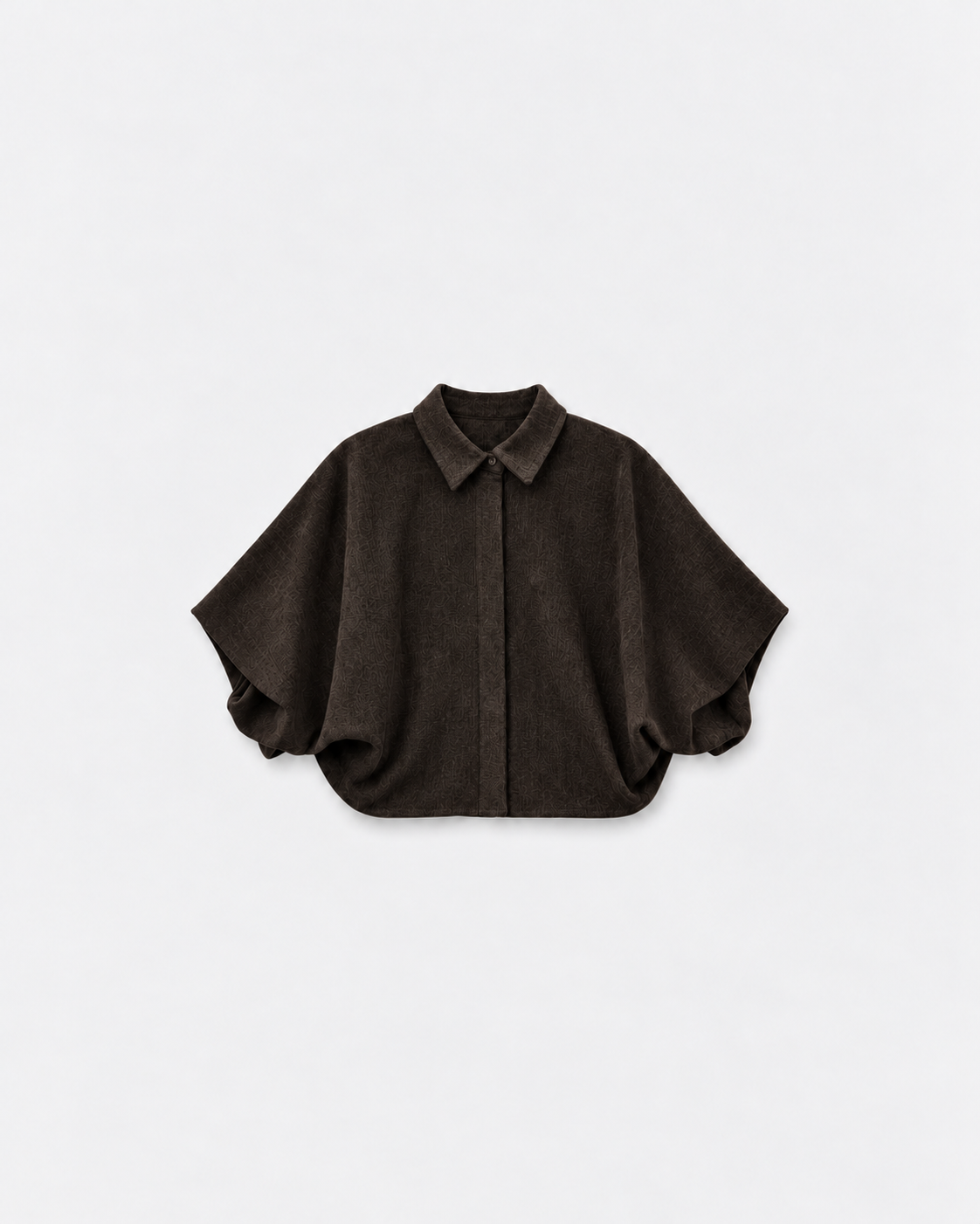 Chemise Pia Choco moro à plat sur fond gris