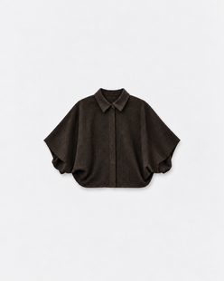 Chemise Pia Choco moro à plat sur fond gris