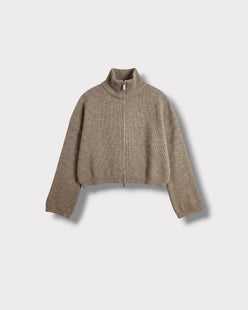 Gilet Chill Beige cachemire zippé