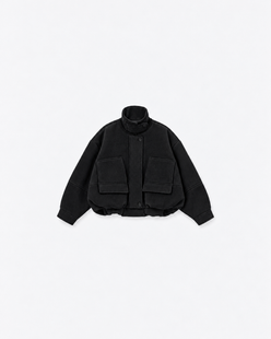 Bombers Eva Noir — flat sur fond gris