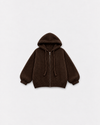 Gilet Capucine Choco moro — à plat sur fond gris