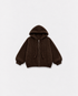 Gilet Capucine Choco moro — à plat sur fond gris