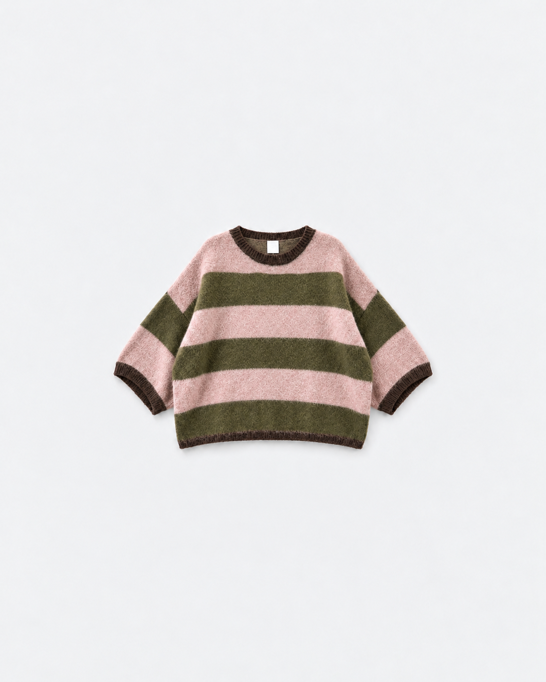 Pull Josy Rose & kaki — flat sur fond gris