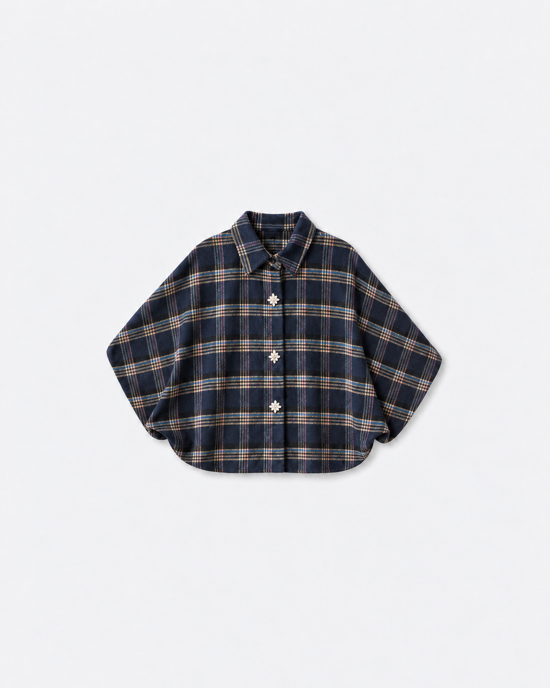 Chemise Lisa Marine notte — flat sur fond gris
