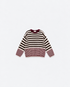 Pull Lou Choco moro — flat sur fond gris