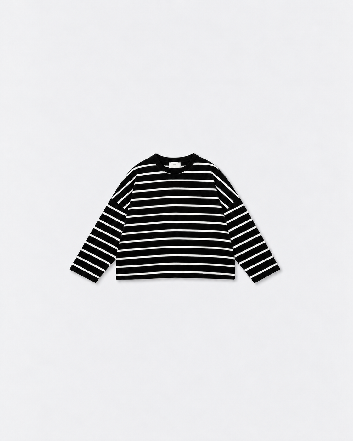 Marinière Gaston Noir & blanc — flat sur fond gris
