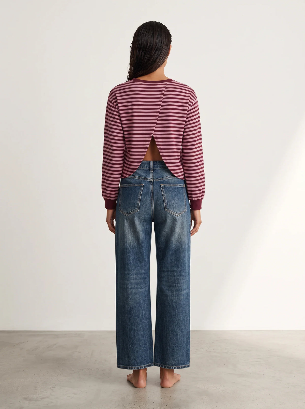 Tee-shirt Marinière Violeta porté – vue de dos