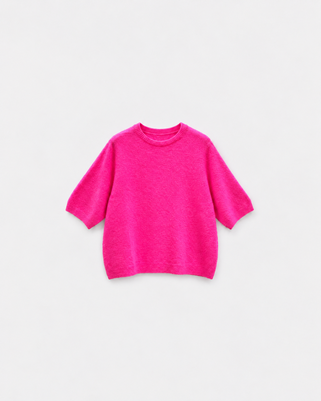 Pull Bestie Fuchia fluo — à plat