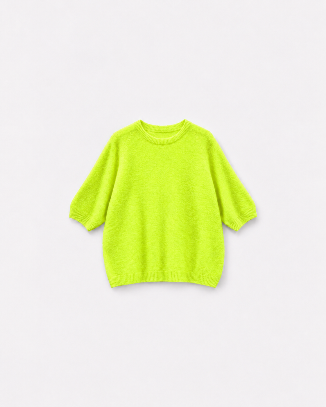 Pull Bestie Jaune fluo — à plat