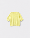 Pull Bestie Jaune pastel — à plat